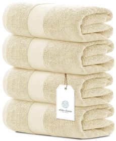 Luxury Bath Towels Set of 4 Large 700 GSM Cotton Ultra Soft Bath Towels 27x54 | Highly Absorbent and Quick Dry | Hotel Towels for Bathroom Luxury